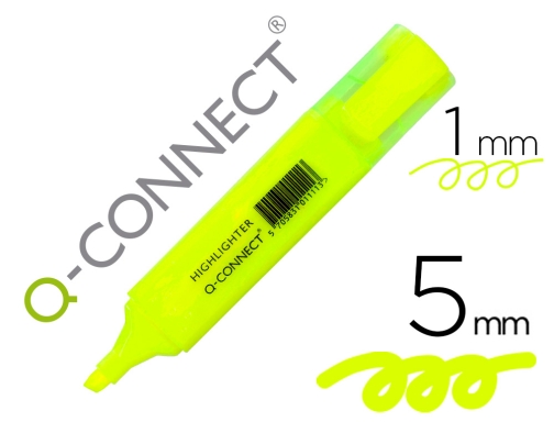 Rotulador Q-connect fluorescente amarillo punta biselada KF01111