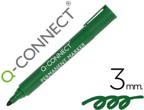 Rotulador Q-connect marcador permanente verde