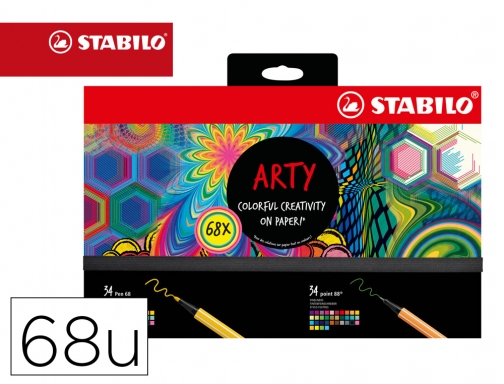 Comprar Rotulador Stabilo acuarelable pen 68 88 arty line hero estuche de carton 77 6-1-20 , surtidos