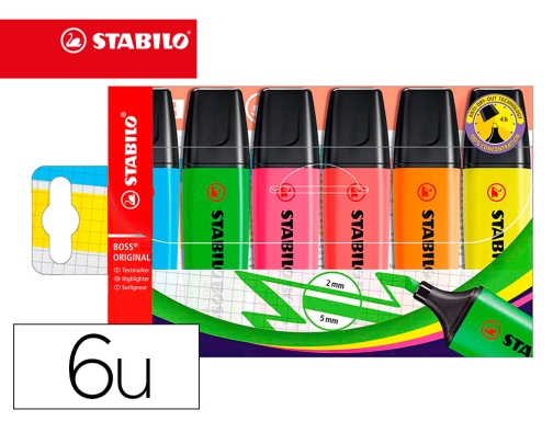 STABILO Marcador BOSS ORIGINAL Store Pack de 48 en 5 colores surtidos :  Productos de Oficina 