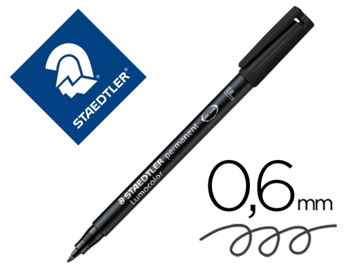 STAEDTLER rotulador permanente retroproyeccion punta fina 0.6 mm negro ref.  318-9