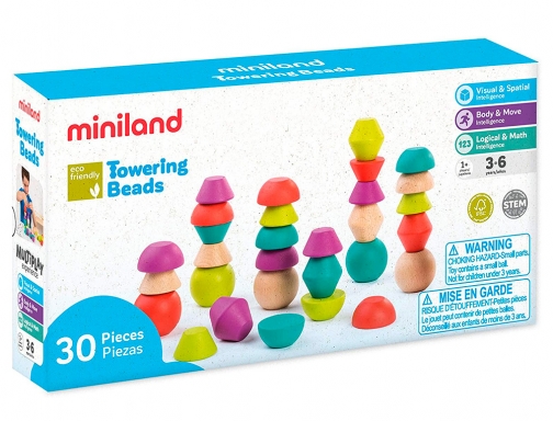 Juego Miniland towering beads piezas