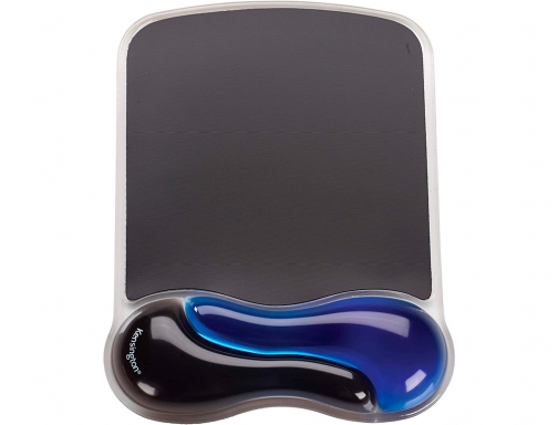 Alfombrilla para raton Kensington duo gel con reposamuñecas color negro azul 240x182x25 62401 , azul negro, imagen mini
