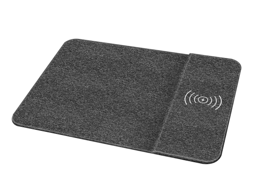 Comprar Alfombrilla para raton Qconnect con cargador inalambrico color gris 300x220 mm KF10097