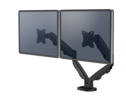 Brazo para monitor Fellowes serie eppa ajustable altura 2 pantallas normativa vesa 9683401, imagen mini