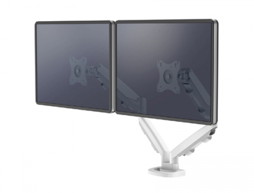 Brazo para monitor Fellowes serie eppa ajustable altura 2 pantallas normativa vesa 9683501, imagen mini