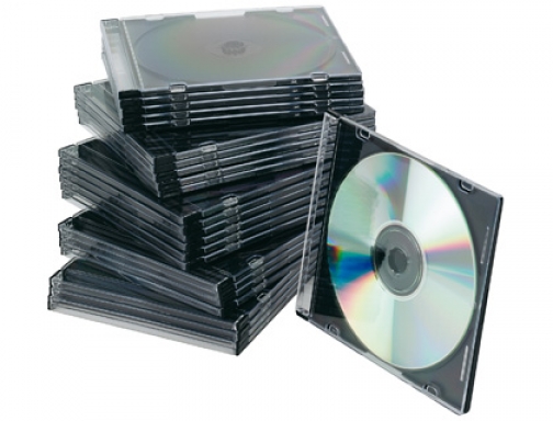 CAJA CD / DVD FELLOWES SLIM CRISTAL COLORES 25U