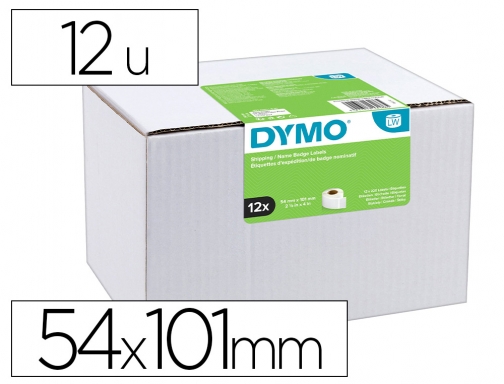 Etiqueta adhesiva Dymo labelwriter envio tarjetas de identificacion blanca 54x101 mm pack S0722420, imagen mini