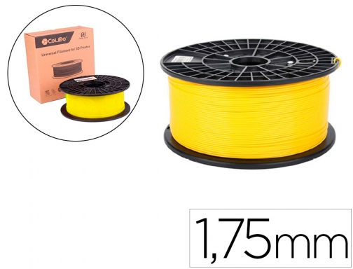 Filamento 3d colido abs premium 1,75 mm 1 kg amarillo COL3D-LFD017Y, imagen mini