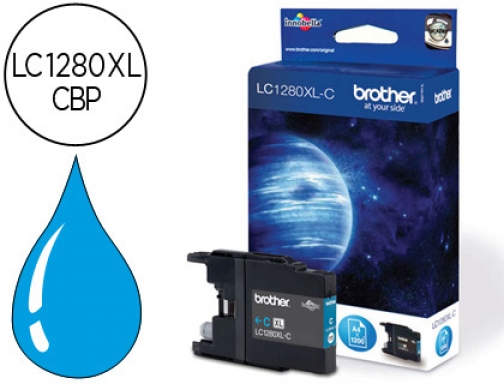 Ink-jet Brother lc-1280XLcbp cian -1,200pag- MFC-j6510dw MFC-j6710dw MFC-j6910dw LC1280XLCBP, imagen mini