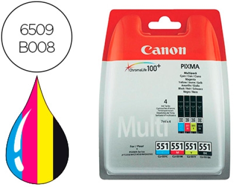 Comprar Inkjet Canon 551 c m y bk pixma ip8750 ix6850 mg5550 mg6450 6509B008