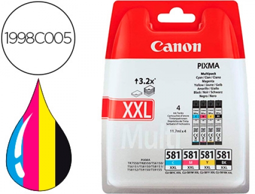 Comprar Ink jet Canon pgi-580 cli-581 xXL pixma para ts6150 ts8150 tr7550 tr8550 1998C005