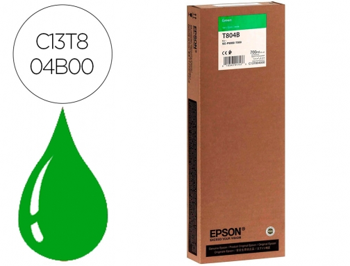 Ink-jet Epson gf surecolor serie sc-p verde ultrachrome hdx hd 700ml C13T804B00, imagen mini