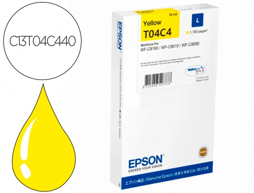 Ink-jet Epson t04c4 amarillo 1700
