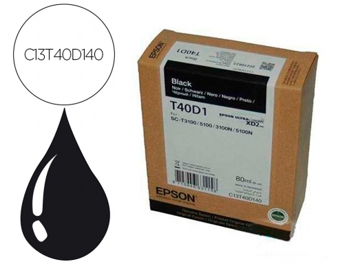 Comprar Ink-jet Epson ultrachrome xd2 negro t40d140 sc-t3100 sc-t 5100 80 ml C13T40D140