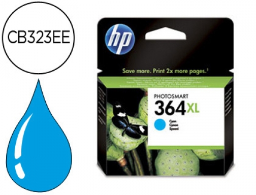 Ink-jet HP 364XL cian Photosmart premium - c309a series c5300 c6300 b8500 CB323EE, imagen mini