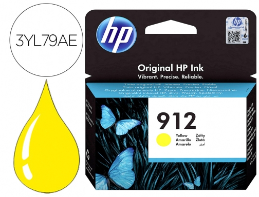 Ink-jet HP 912 Officejet 8010 8020 8035 amarillo 315 pag 3YL79AE, imagen mini