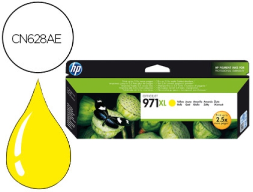 Comprar Inkjet HP 971XL x451dn x451dw 551dw x476dn x476dw x576dw amarillo 6600 pag CN628AE