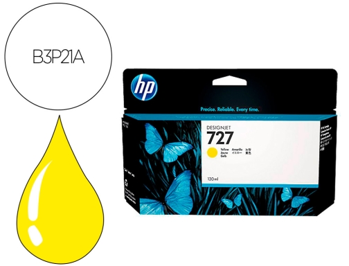 Comprar Ink-jet HP Designjet t920 t1500 n 727 amarillo alta 1000 paginas B3P21A