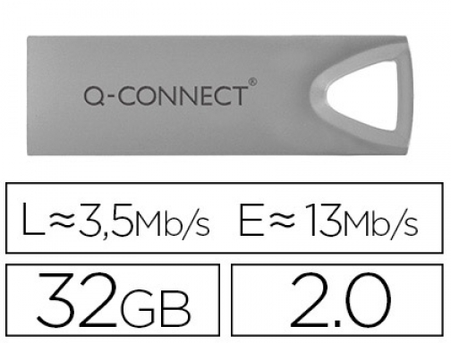 Memoria usb Q-connect flash premium 32 gb 2.0 KF11480, imagen mini
