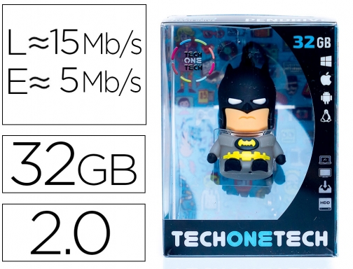 Memoria usb Tech on tech super bat 32 gb TEC5114-32, imagen mini