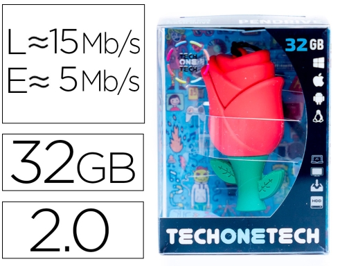 Comprar Memoria Usb Tech On Tech Rosa One 32 Gb Tec513132