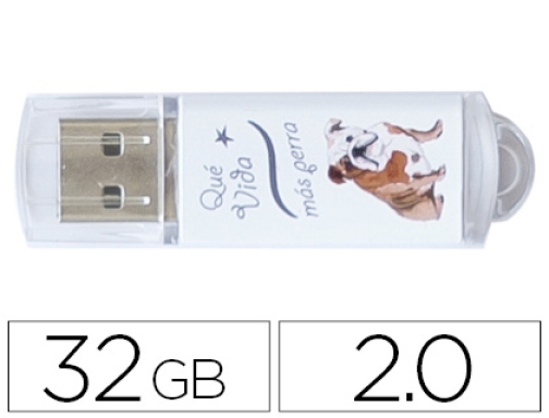 Comprar Memoria usb Techonetech flash drive 32 gb 2.0 que vida mas perra TEC400932