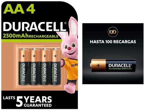 Pila Duracell recargable staycharged AA 2400