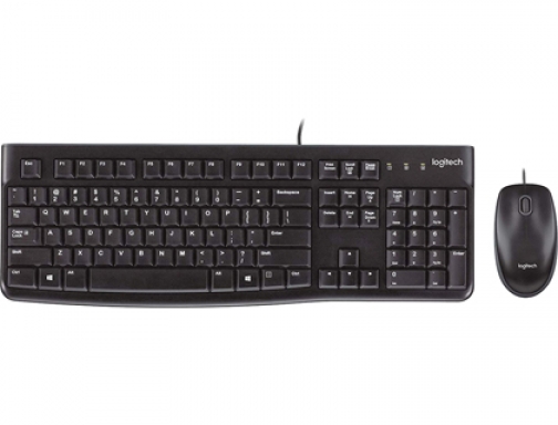 Set teclado + raton Logitech mk120 usb con cable negro 920-002550, imagen mini