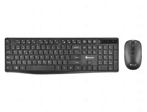 Set teclado y raton Ngs hype kit inalambrico color negro HYPEKIT, imagen mini