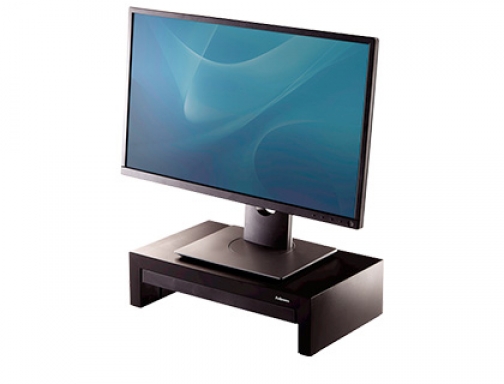 Comprar Soporte Fellowes para monitor designer suites ajustable 3 alturas con bandeja negro 8038101