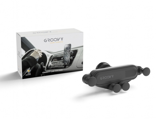 Soporte para movil Groovy coche gravity color negro GR-AVP-GRV, imagen mini