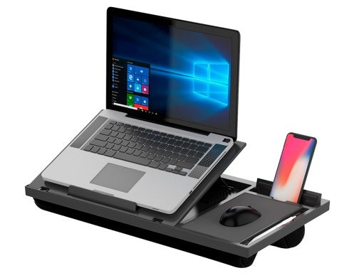 Comprar Soporte Q-connect ancho para portatil movil raton hasta 17- ajustable 7 angulos KF14471