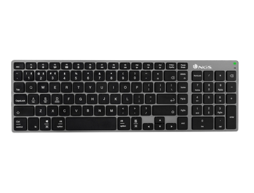 Comprar Teclado Ngs fortune multimode inalambrico 12 teclas multimedia color aluminio 364x116x14 mm FORTUNE-BT , negro