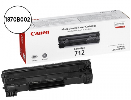 Comprar Toner Canon crg712 negro laser LBP3010 3100 1870B002