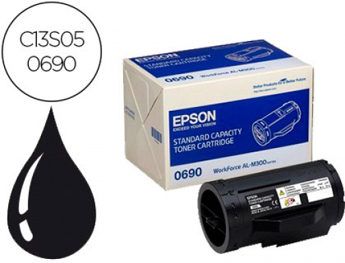 Toner Epson 0690 workforce al-m300 al-mx300 negro 2.700 pag C13S050690, imagen mini