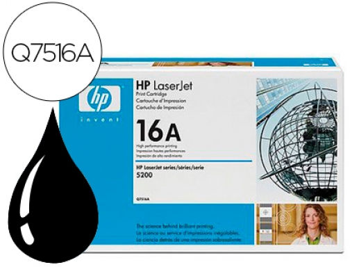 Toner HP 16a negro -12000pag- Laserjet 5200 Q7516A, imagen mini