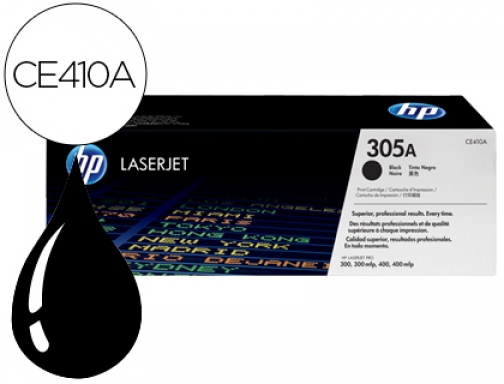 Toner HP 305a Laserjet m351 m451 m375 m475 negro 2200 pag CE410A, imagen mini