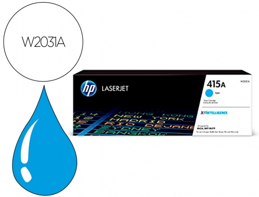 Toner HP 415a para HP color Laserjet pro m454 MFP m479 cian W2031A , azul cian, imagen mini