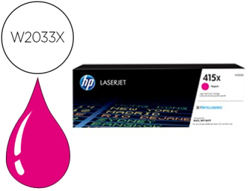 Comprar Toner HP 415x laser color m454 MFP m479 magenta 6000 paginas W2033X
