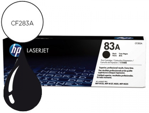 Toner HP 83a Laserjet pro MFP m127 m125 negro 1500 pag CF283A, imagen mini