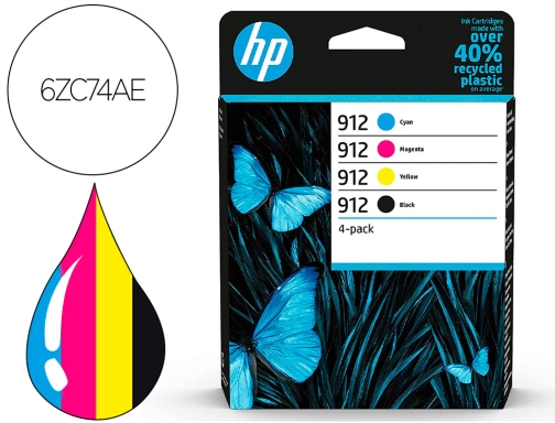 Comprar Toner Hp 912 6zc74ae Multi Pack Negro Cian Magenta Amarillo