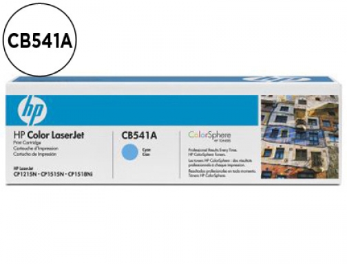 Toner HP CB541A color Laserjet cp-1215 cp-1515 cp-1518 cian with colorsphere -1.400pag-, imagen mini