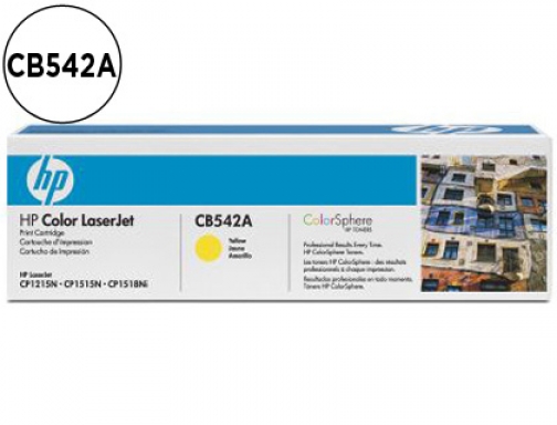 Toner HP CB542A color Laserjet cp-1215 cp-1515 cp-1518 amarilo with colorsphere -1.400pag-, imagen mini