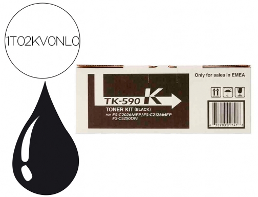 Toner Kyocera tk-5195c -mita negro tk590k 1T02KV0NL0, imagen mini