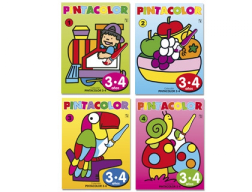 Cuaderno para colorear pinta color para niños de 3-4 años 16 paginas  Saldana CPC061