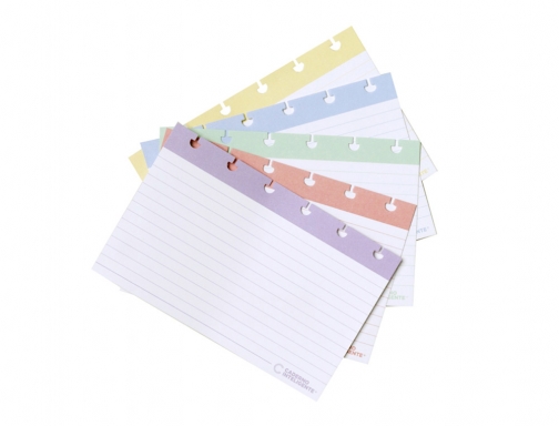 Fichas pautadas Cuaderno inteli gente colores surtidos pack de 50 unidades CIFI1001, imagen mini