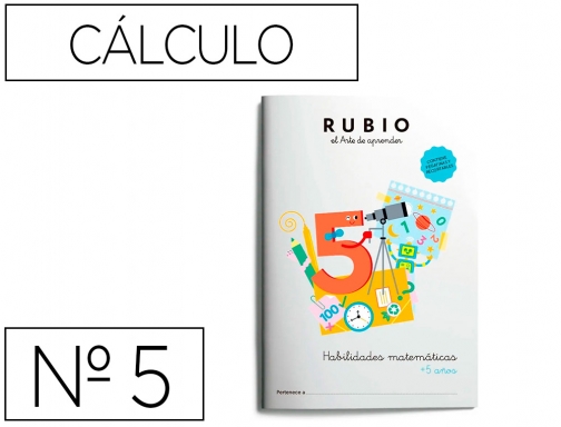 Cuaderno Rubio habilidades matematicas + 5 años HM5, imagen mini
