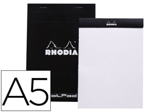 Comprar Bloc nota Rhodia black dot pad Din A5 80 hojas 80 g 16559C