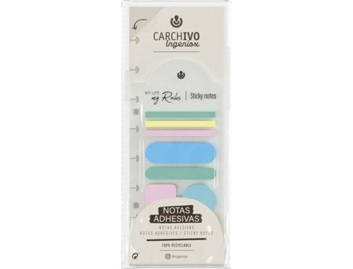 Comprar Bloc de notas adhesivas Carchivo ingeniox irregular colores pastel 66173299